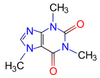 Hybrid skeletal structure of the caffeine molecule